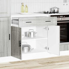 vidaXL Kitchen Base Cabinet "Porto" Engineered Wood Grey Sonoma