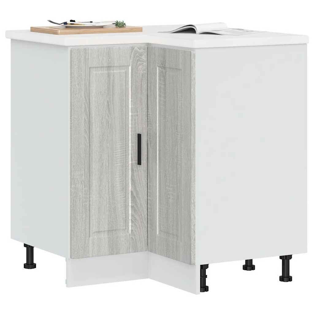 vidaXL Kitchen Base Cabinet "Porto" Engineered Wood Grey Sonoma
