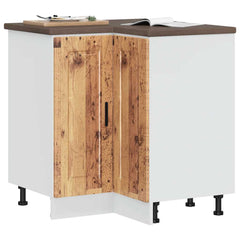 Kitchen Base Cabinet "Porto" Engineered Wood Old Wood 1x corner bottom cabinet (2 doors) 75.5 cm wide 81.5 cm high