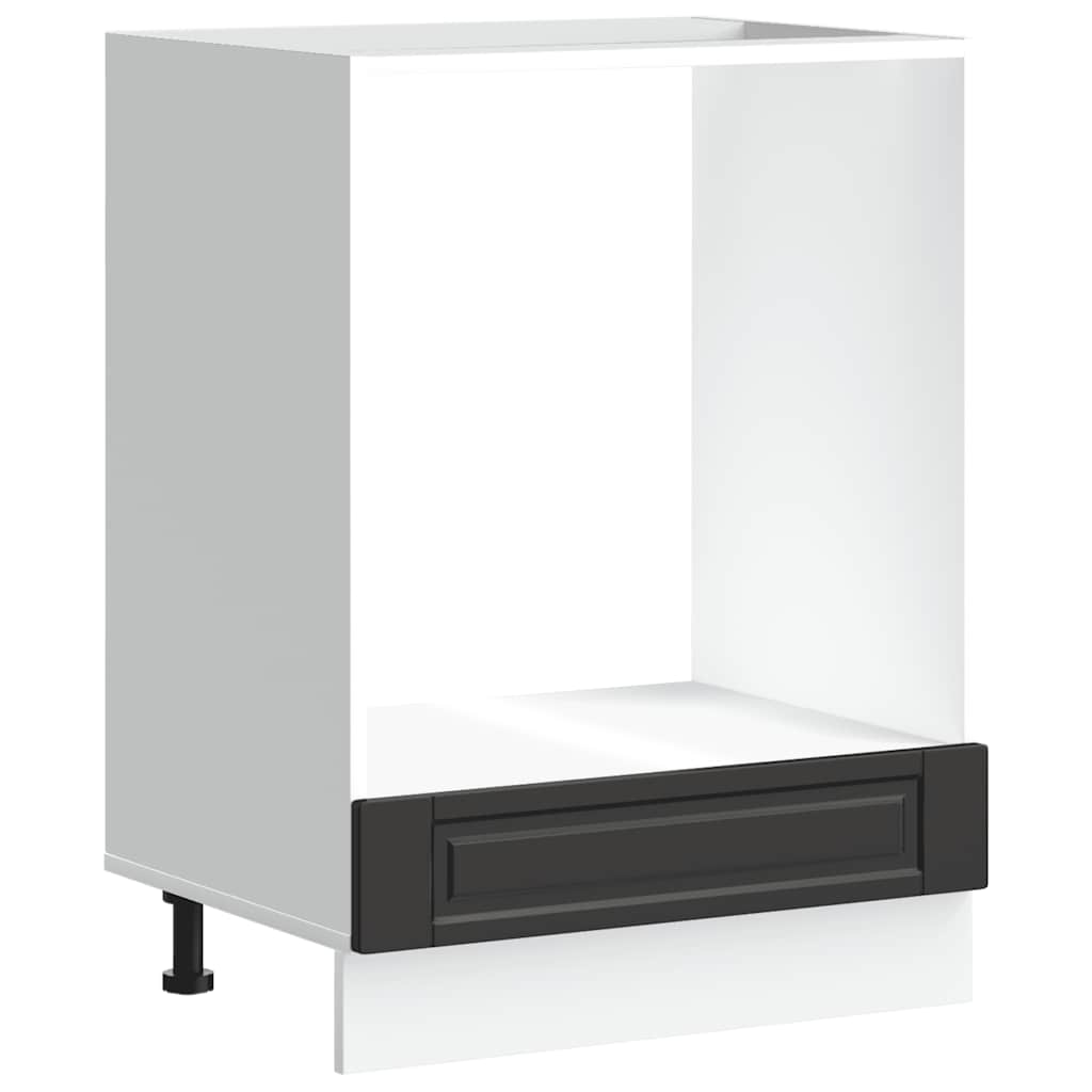 vidaXL Oven Cabinet Porto Black Engineered Wood 2