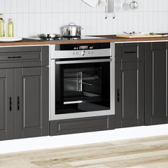 vidaXL Oven Cabinet Porto Black Engineered Wood 3