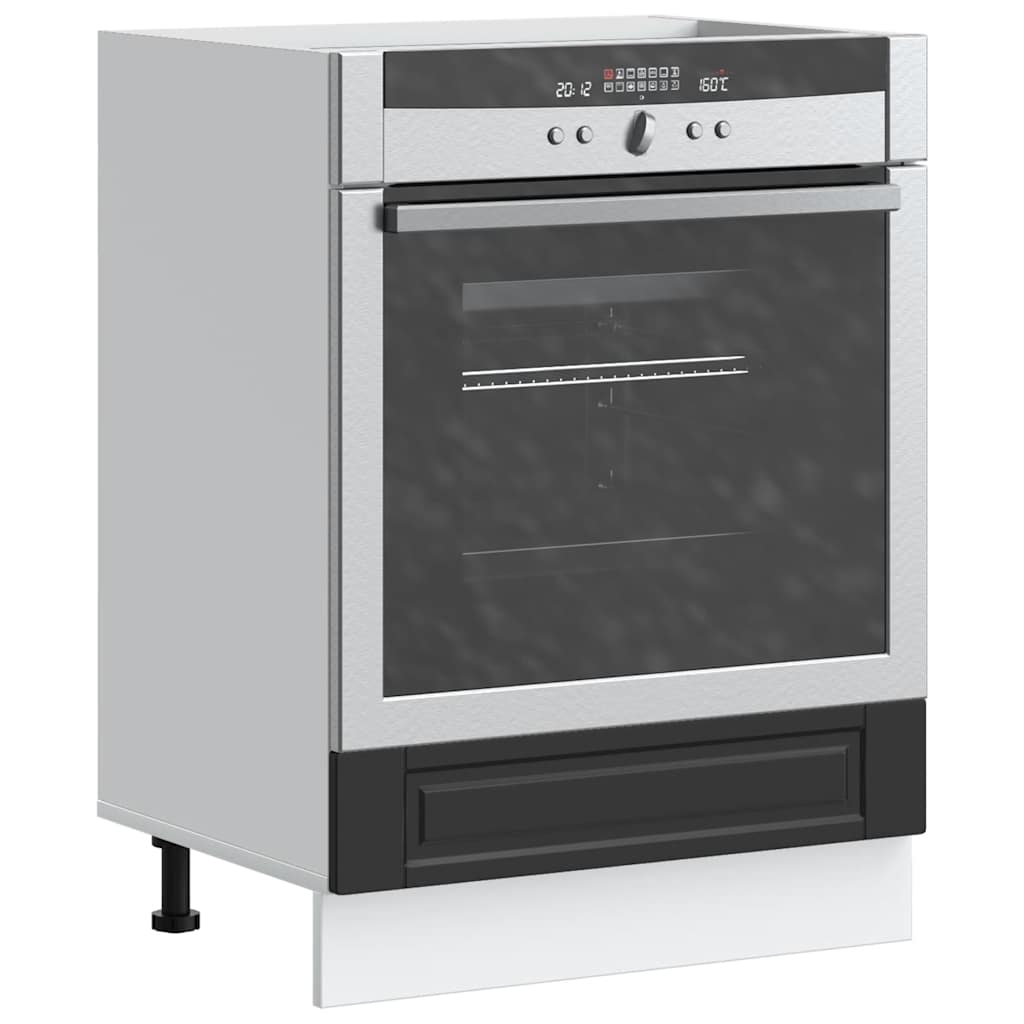 vidaXL Oven Cabinet Porto Black Engineered Wood 1