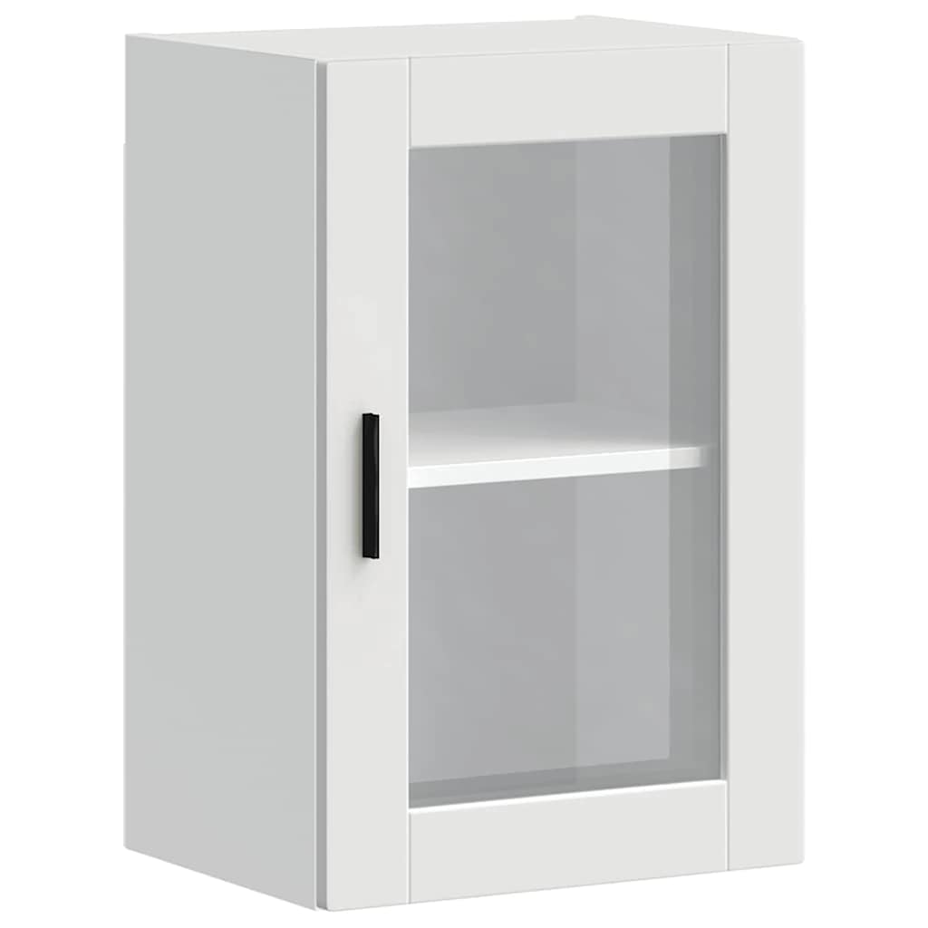 vidaXL Kitchen Wall Cabinet with Glass Door Porto White 2