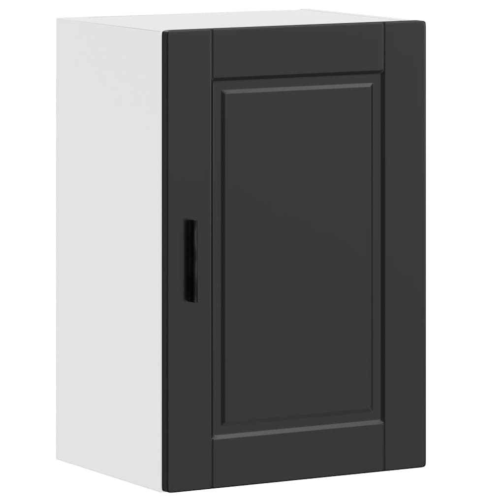vidaXL Kitchen Wall Cabinet Porto Black Engineered Wood 2