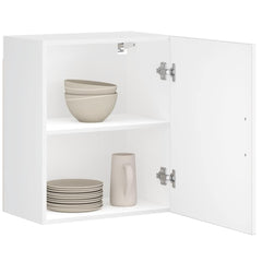 vidaXL Kitchen Wall Cabinet with Glass Door "Porto" White