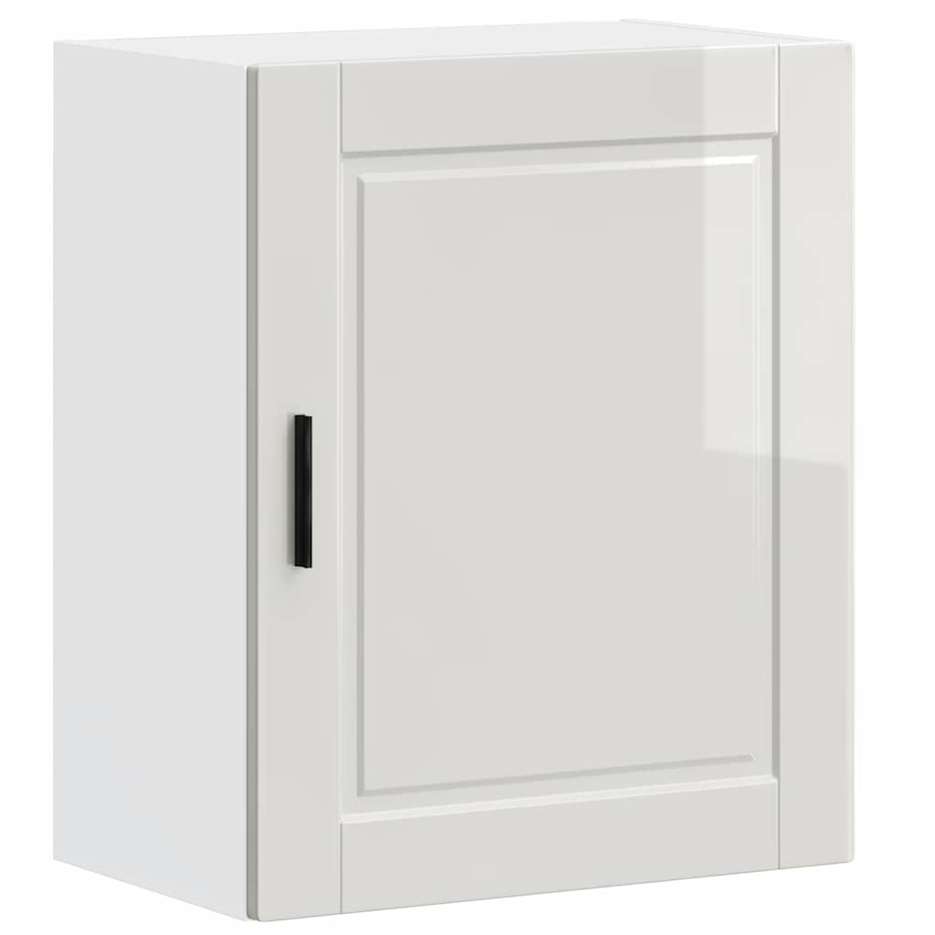 vidaXL Kitchen Wall Cabinet Porto High Gloss White Engineered Wood 2
