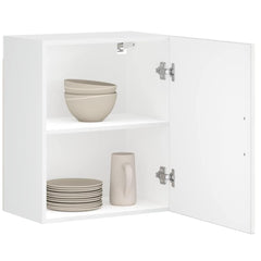 Kitchen Wall Cabinet "Porto" Engineered Wood High Gloss White 1x wall cabinet (1 door) 50 cm wide 60 cm high