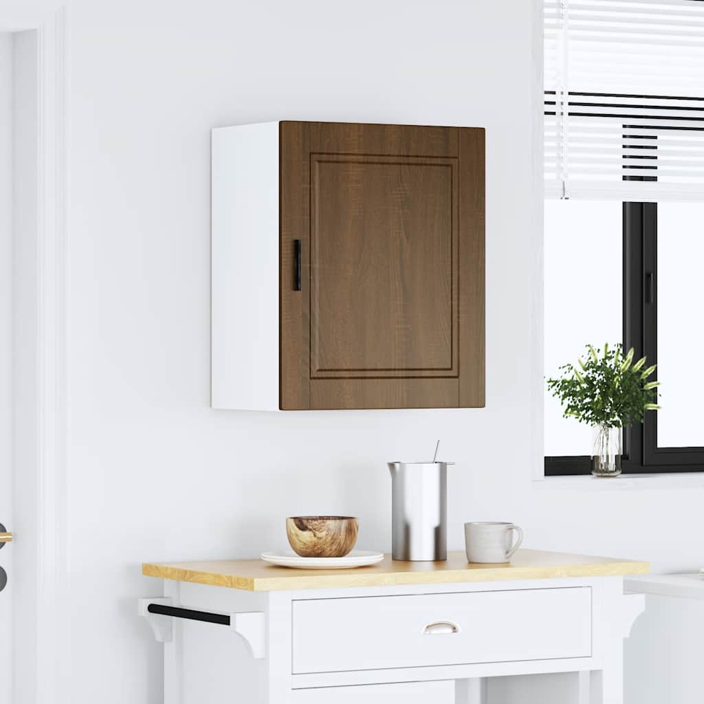 vidaXL Kitchen Wall Cabinet Porto Brown Oak Engineered Wood 3