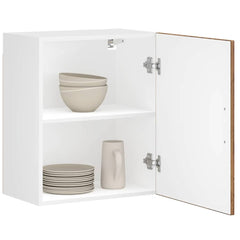 Kitchen Wall Cabinet with Glass Door "Porto" Old Wood 2x wall cabinet (1 door) 50 cm wide 60 cm high