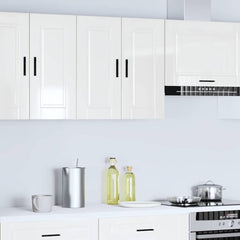Kitchen Wall Cabinet "Porto" Engineered Wood High Gloss White 1x wall cabinet (2 doors) 60 cm wide 60 cm high