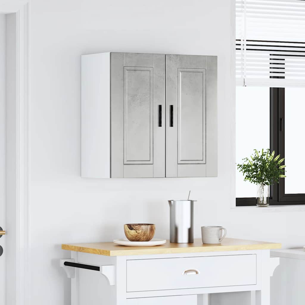 vidaXL Kitchen Wall Cabinet Porto Concrete Grey Engineered Wood 3