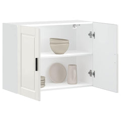 Kitchen Wall Cabinet "Porto" Engineered Wood High Gloss White 1x wall cabinet (2 doors) 80 cm wide 60 cm high