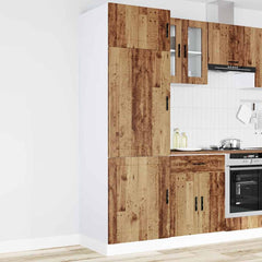 Kitchen Base Cabinet "Porto" Engineered Wood Old Wood 1x cupboard 60 cm wide 207 cm high