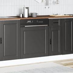 vidaXL Dishwasher Panel Porto Black 60x1.5x57 cm Engineered Wood 3
