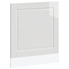 vidaXL Dishwasher Panel Porto High Gloss White 60x1.5x57 cm Engineered Wood 2