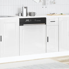 vidaXL Dishwasher Panel Porto High Gloss White 60x1.5x57 cm Engineered Wood 3