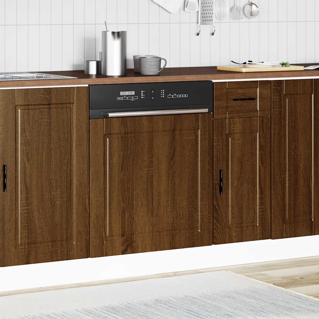 vidaXL Dishwasher Panel Porto Brown Oak 60x1.5x57 cm Engineered Wood 3