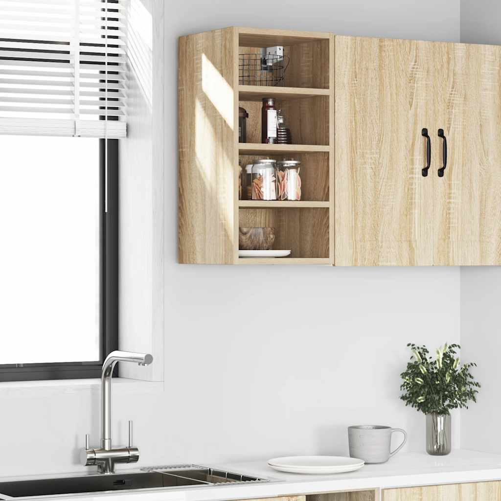 vidaXL Hanging Cabinet Riga Sonoma Oak 30x29.5x60 cm Engineered Wood 3