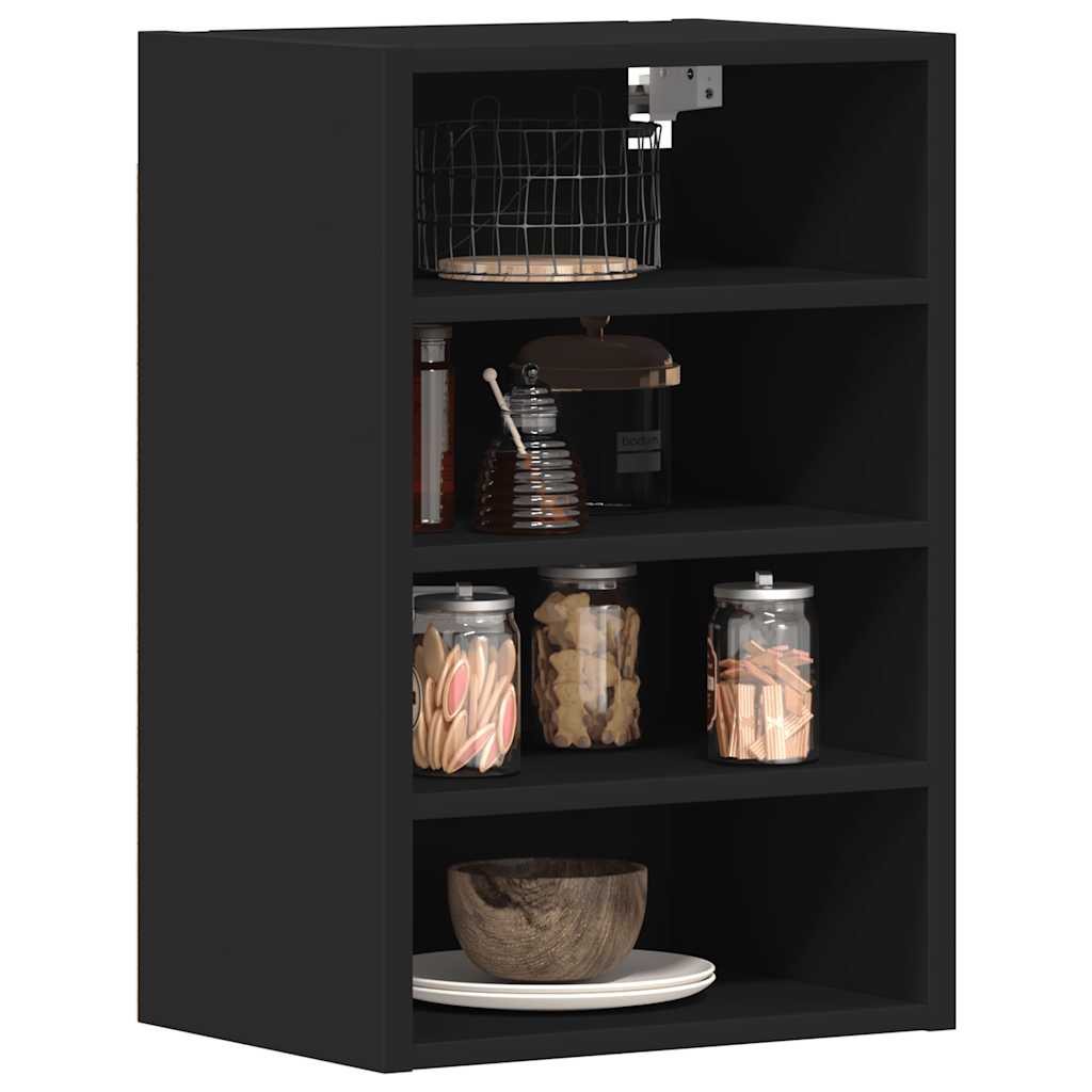 vidaXL Hanging Cabinet Riga Black 40x29.5x60 cm Engineered Wood 1