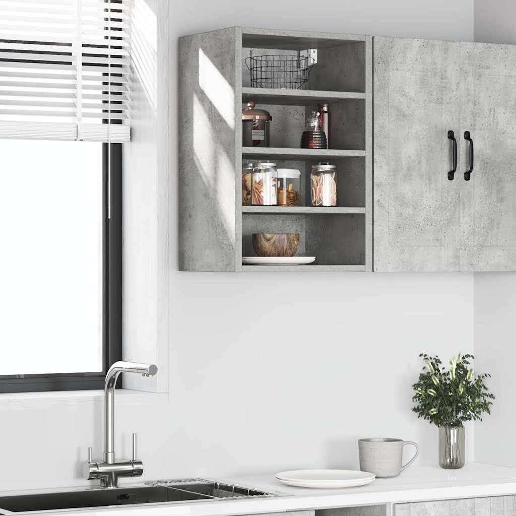 vidaXL Hanging Cabinet Riga Concrete Grey 40x29.5x60 cm Engineered Wood 3