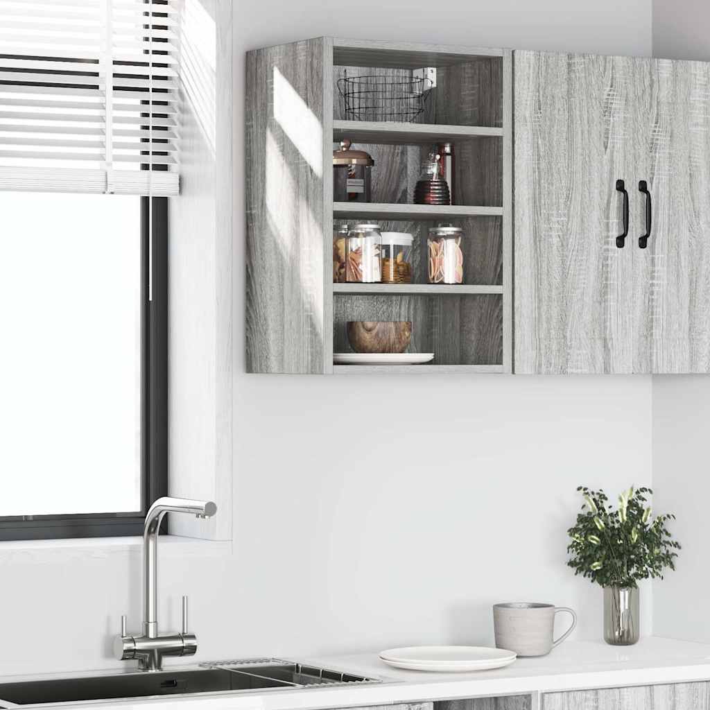 vidaXL Hanging Cabinet Riga Grey Sonoma 40x29.5x60 cm Engineered Wood 3