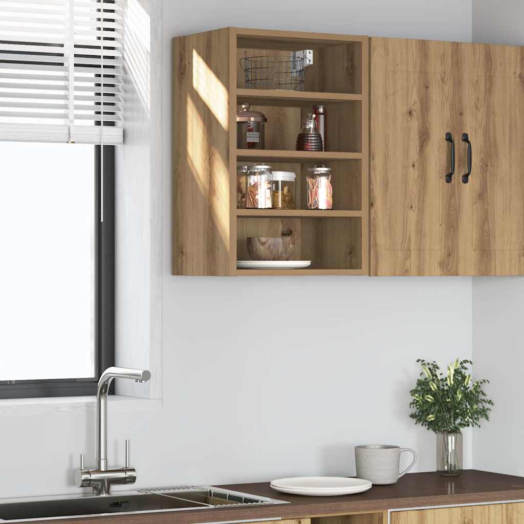 vidaXL Hanging Cabinet Riga Artisan Oak 40x29.5x60 cm Engineered Wood 1