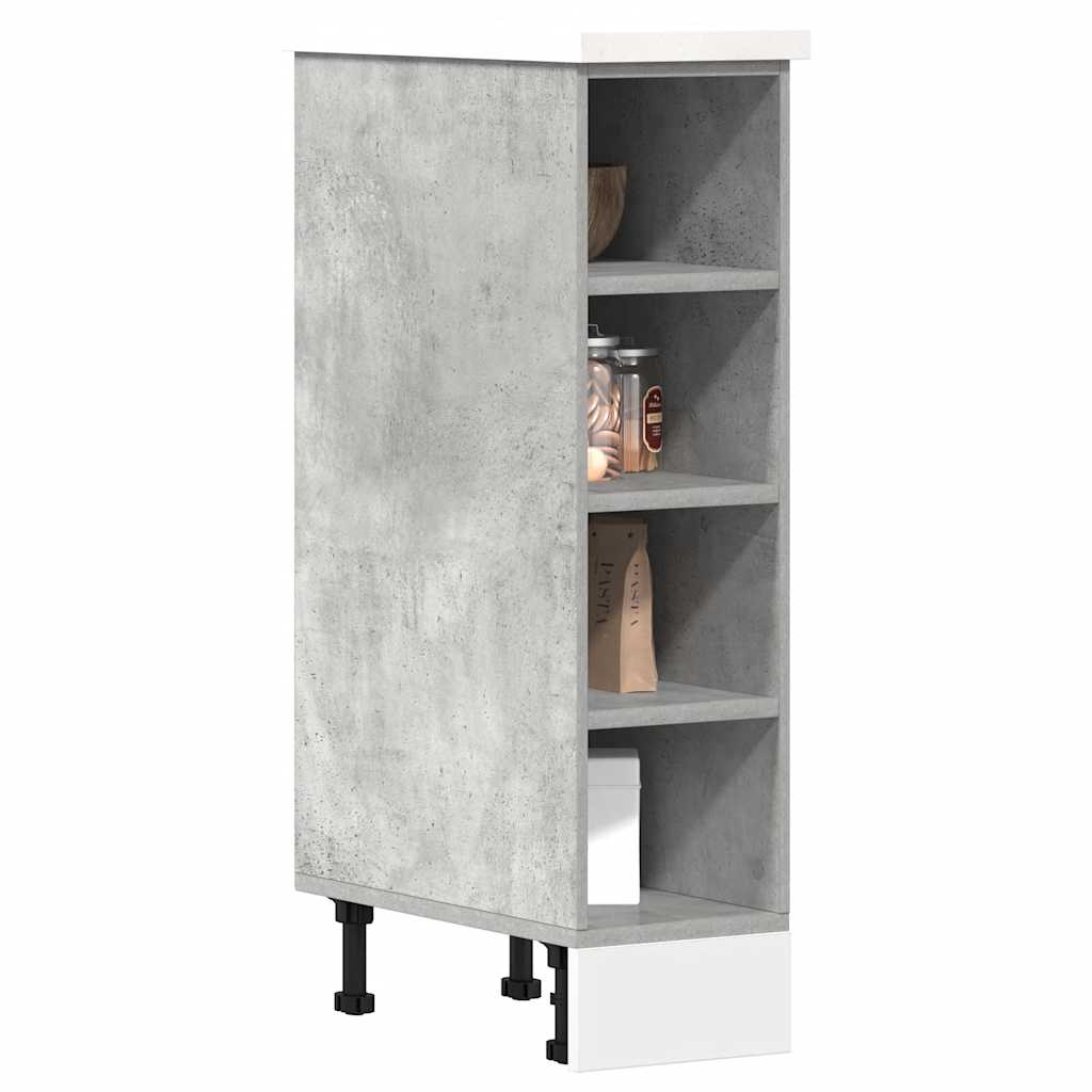 vidaXL Bottom Cabinet Riga Concrete Grey 20x44.5x81.5 cm Engineered Wood 1