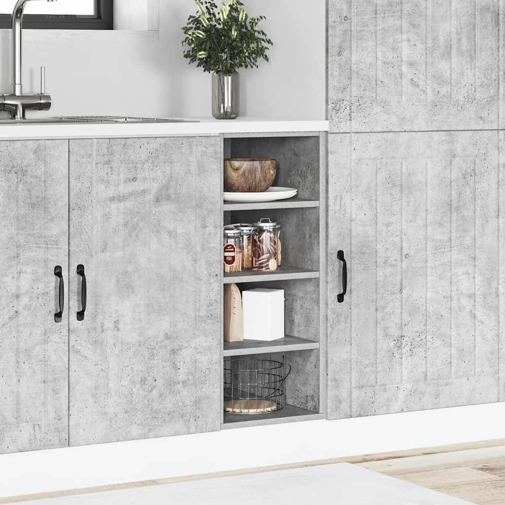vidaXL Bottom Cabinet Riga Concrete Grey 30x44.5x81.5 cm Engineered Wood 3