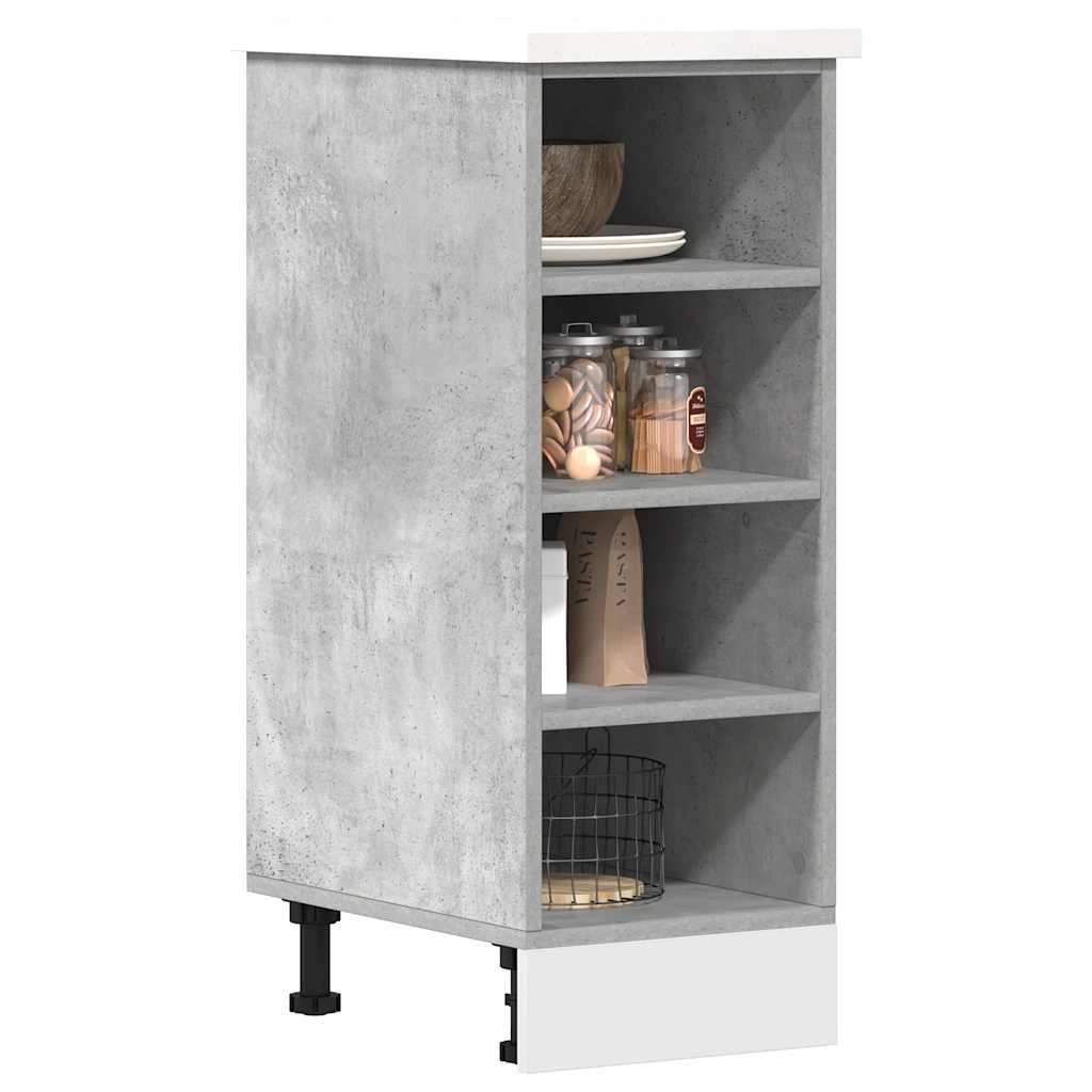 vidaXL Bottom Cabinet Riga Concrete Grey 30x44.5x81.5 cm Engineered Wood 1