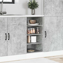 vidaXL Bottom Cabinet Riga Concrete Grey 40x44.5x81.5 cm Engineered Wood 3