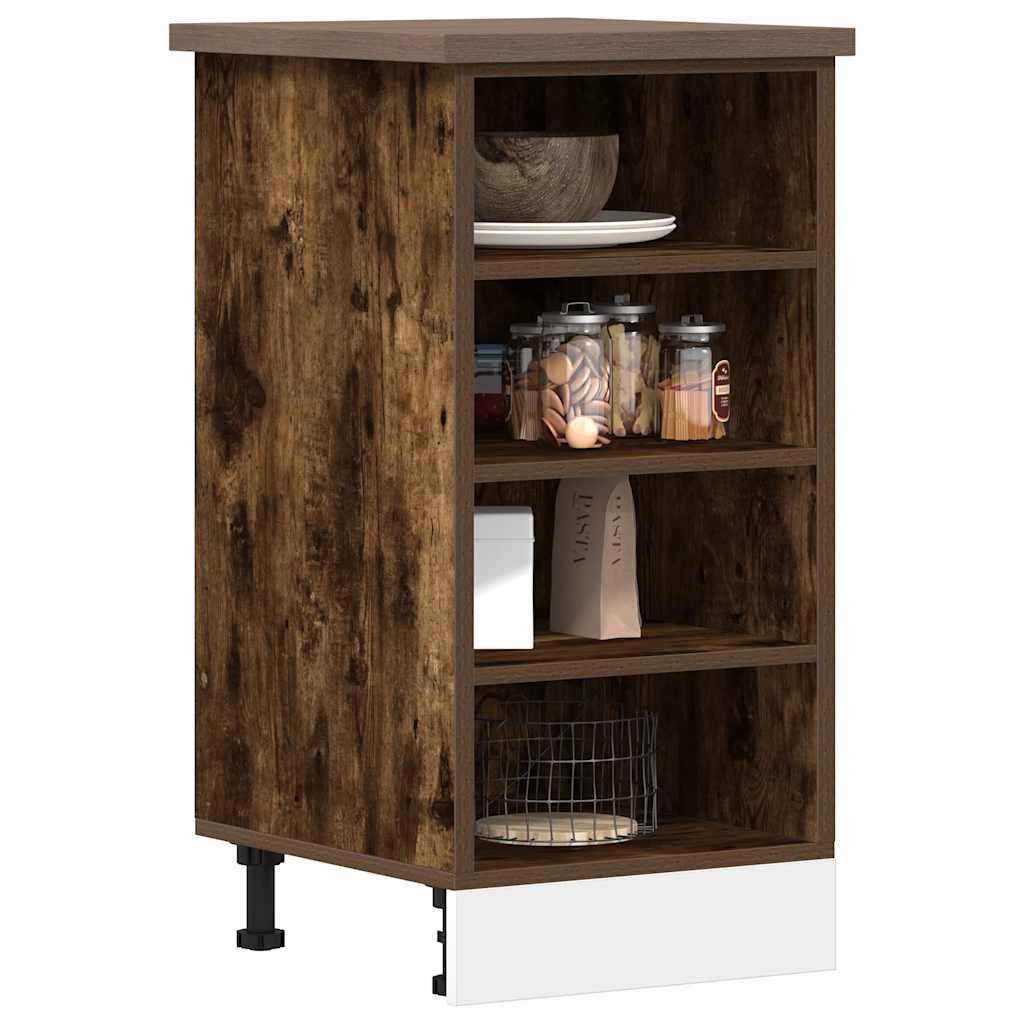 vidaXL Bottom Cabinet Riga Smoked Oak 40x44.5x81.5 cm Engineered Wood 1