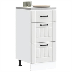vidaXL Kitchen Base Cabinet "Lucca" Engineered Wood White