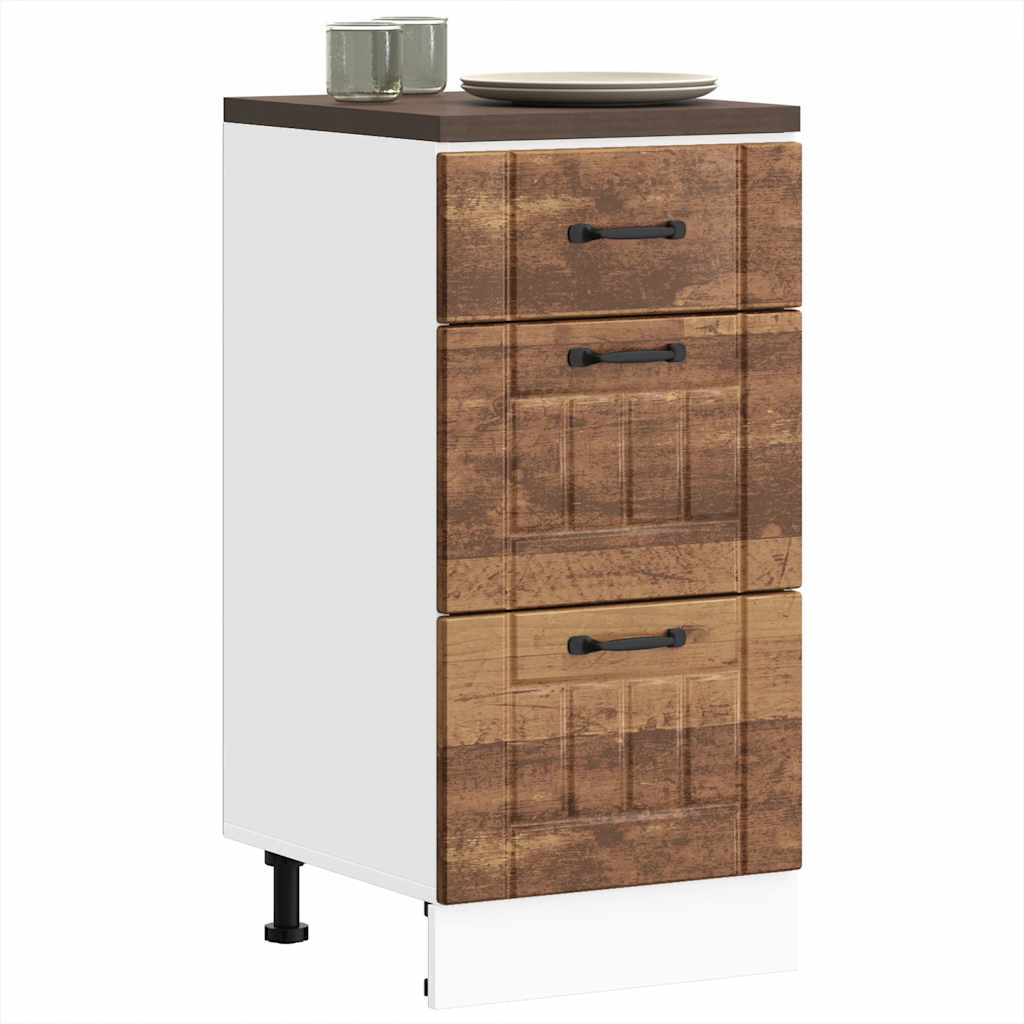 vidaXL Kitchen Base Cabinet "Lucca" Engineered Wood Old Wood