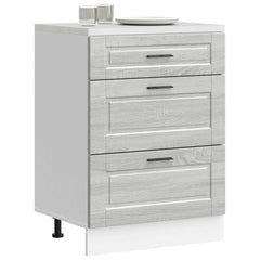 vidaXL Kitchen Base Cabinet "Porto" Engineered Wood Grey Sonoma