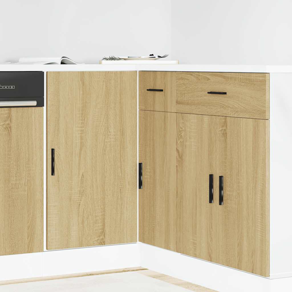 vidaXL Kitchen Base Cabinet "Lyon" Engineered Wood Sonoma Oak