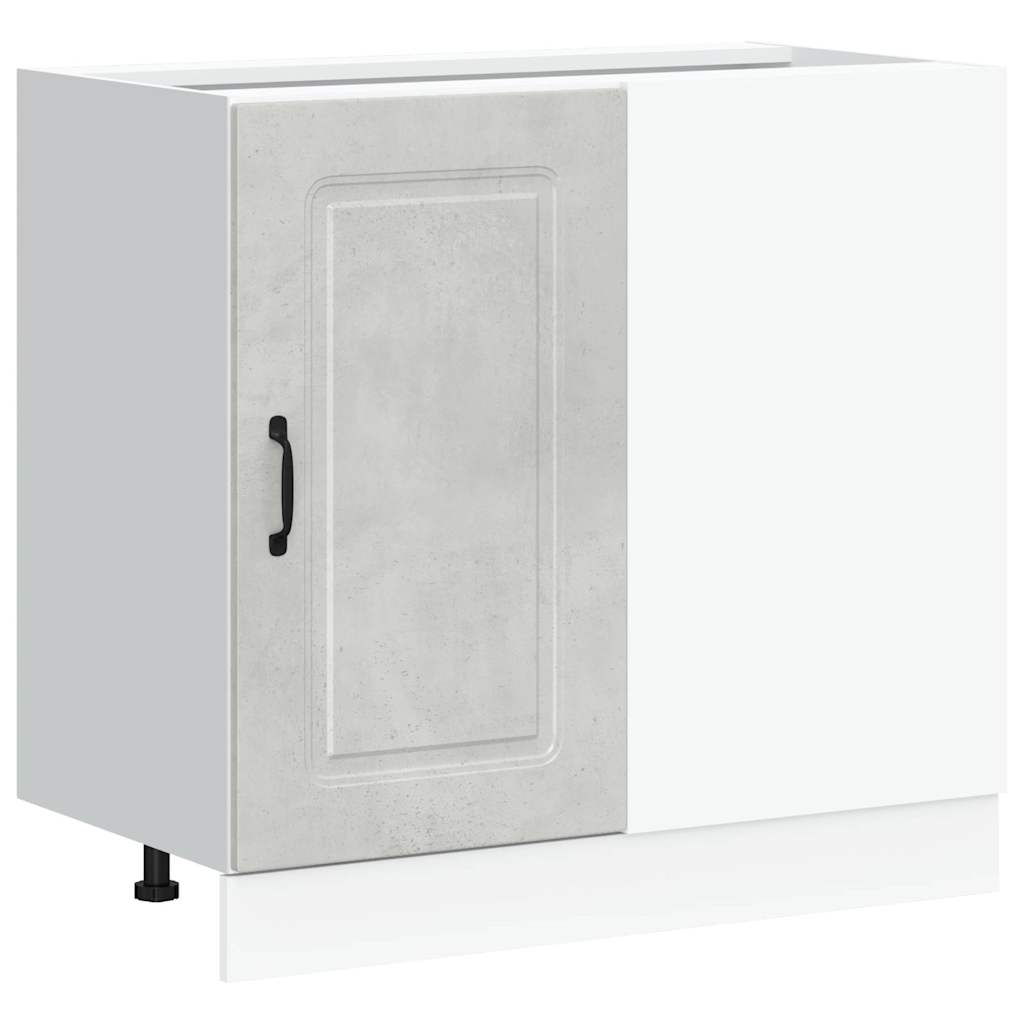 vidaXL Kitchen Base Cabinet Kalmar Concrete Grey Engineered Wood 2