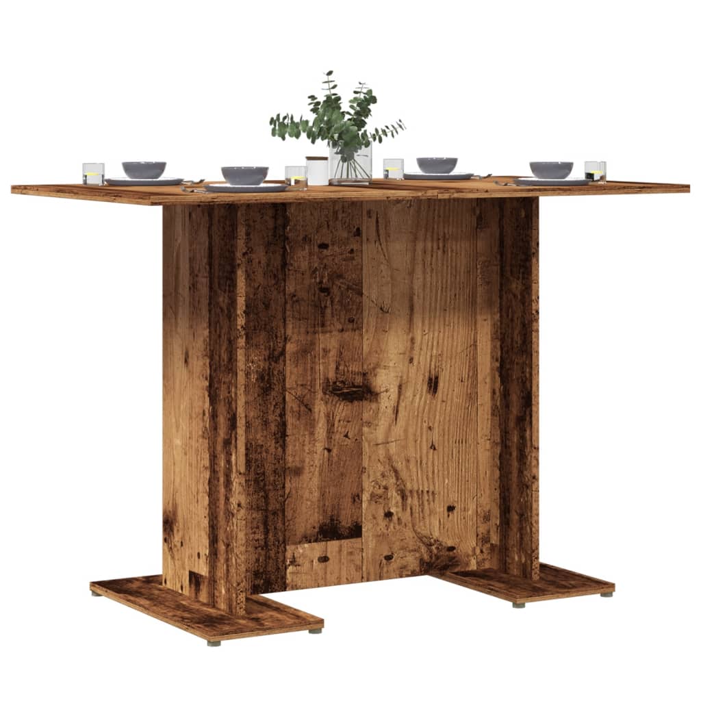 Dining Table Engineered Wood in Old Wood