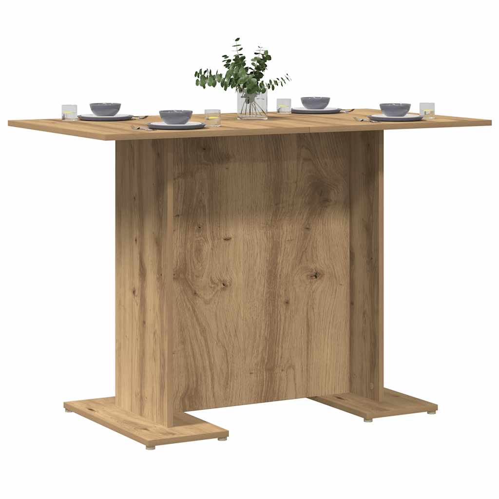 vidaXL Dining Table Artisan Oak 110x60x75 cm Engineered Wood 4