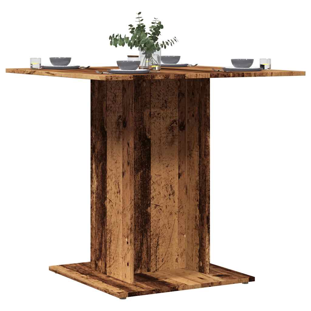 Dining Table Engineered Wood in Old Wood