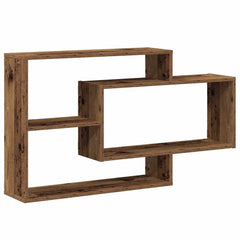 vidaXL Wall Shelf Old Wood 104x20x58.5 cm Engineered Wood 2