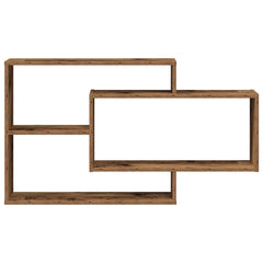 vidaXL Wall Shelf Old Wood 104x20x58.5 cm Engineered Wood 4