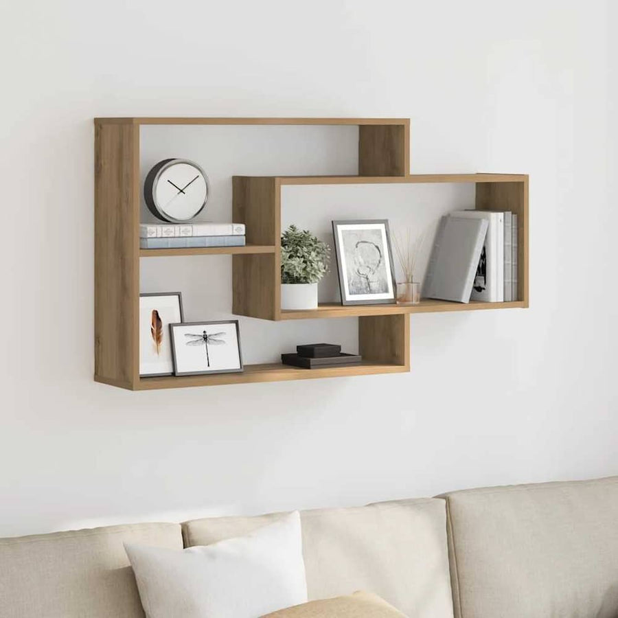 Wall Shelves Engineered Wood in Artisan Oak