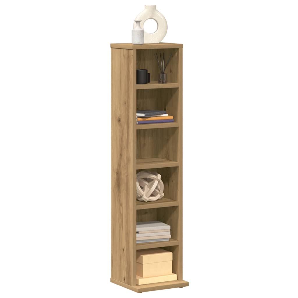 vidaXL CD Cabinet Artisan Oak 21x20x88 cm Engineered Wood 3