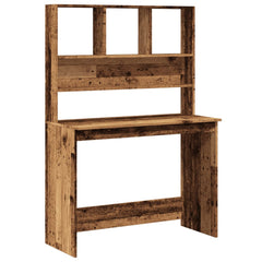 Desk with Shelves 102x45x148 cm Engineered Wood Old wood