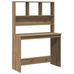 vidaXL Desk with Shelves Artisan Oak 102x45x148 cm Engineered Wood 2