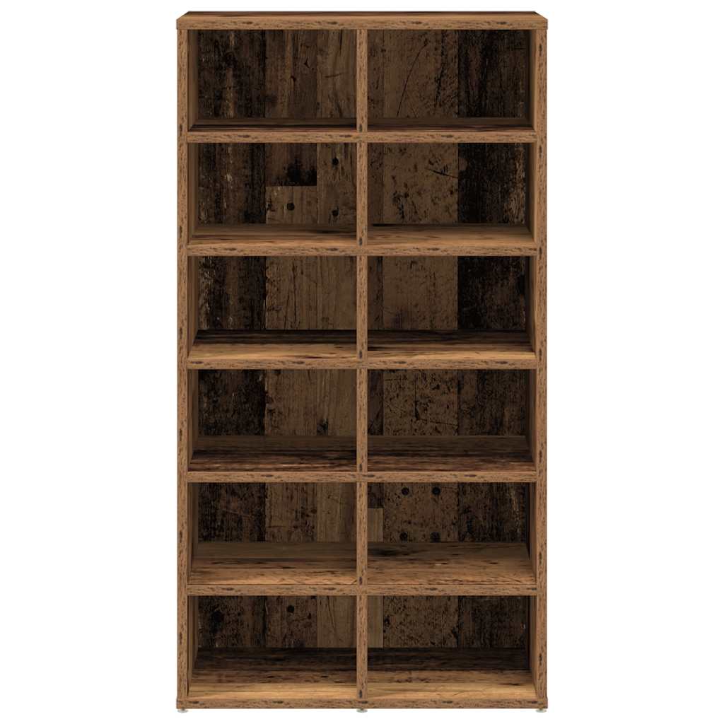 vidaXL Shoe Rack Old Wood 54x34x100.5 cm Engineered Wood 4