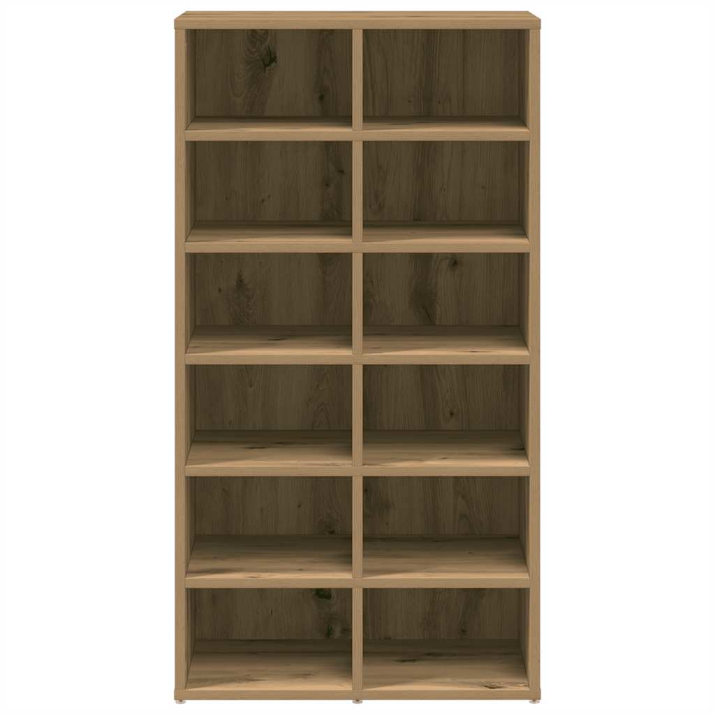 vidaXL Shoe Rack Artisan Oak 54x34x100.5 cm Engineered Wood 4