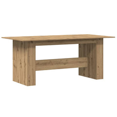 vidaXL Dining Table Artisan Oak 180x90x76 cm Engineered Wood 2