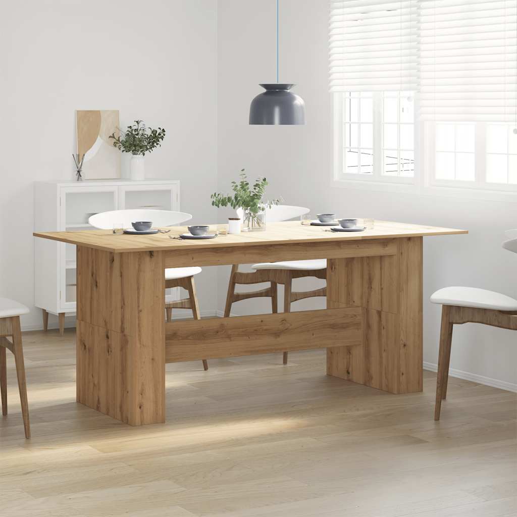 vidaXL Dining Table Artisan Oak 180x90x76 cm Engineered Wood 1