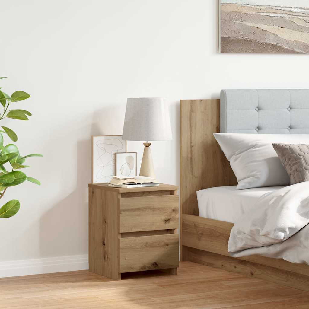 vidaXL Bedside Cabinet Artisan Oak 30x30x40 cm Engineered Wood 1